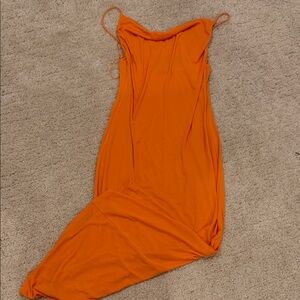 Zara Orange Sleeveless Dress
